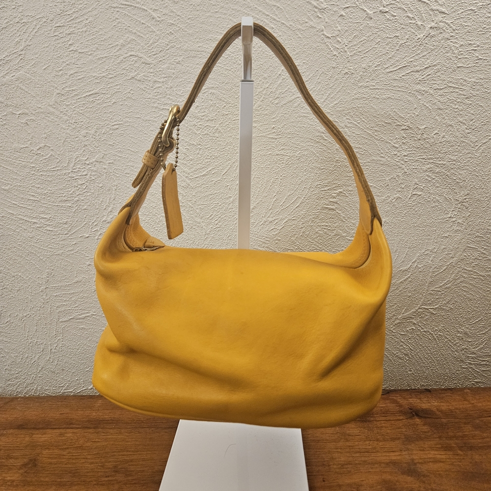 Vintage Coach 4145 Yellow Leather Handbag Legacy Mini Soho Made In USA Authentic